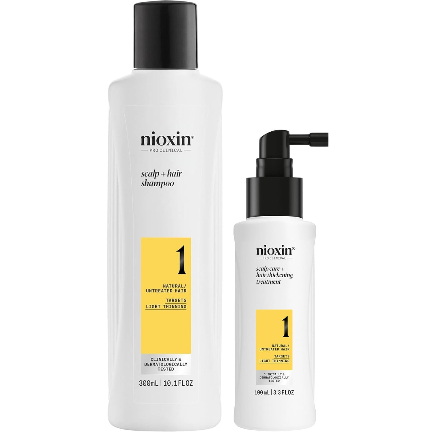 Nioxin-1 Shampoo Densificador + Loción Capilar para Cabello Natural