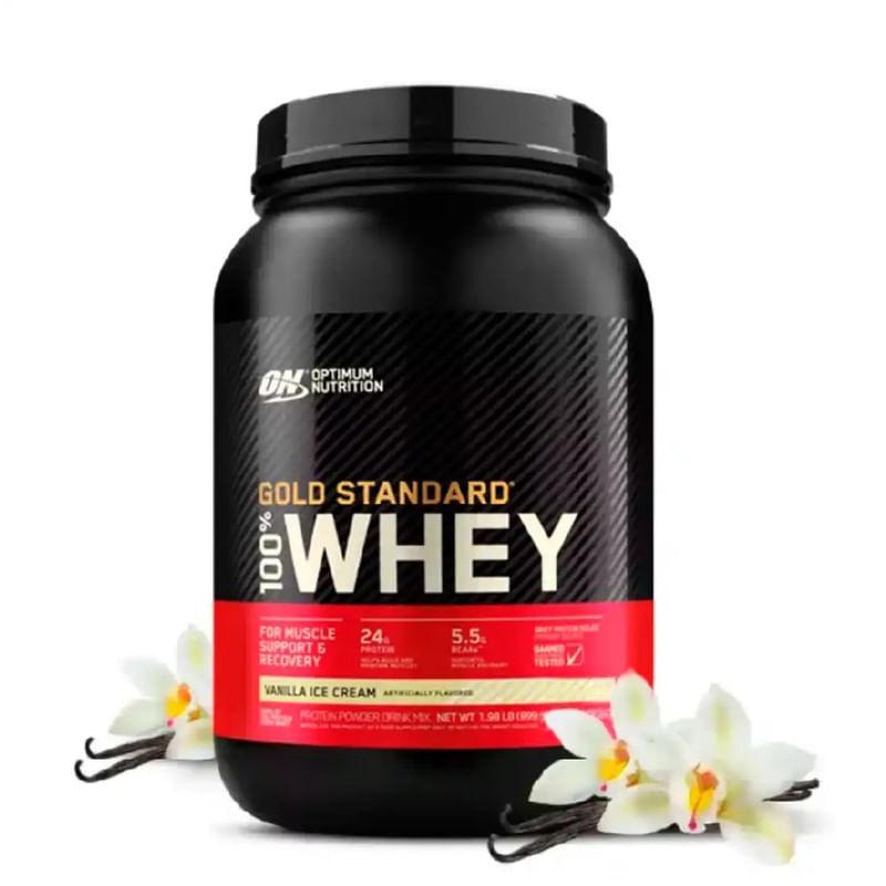 Proteína Gold Standard Whey de 1.85lb a 2lb - Optimum Nutrition - Vainilla Ice Cream