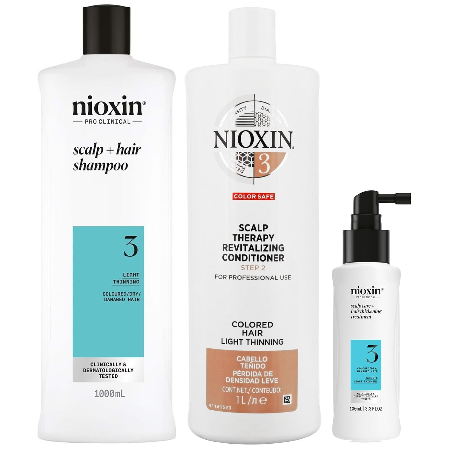 Nioxin-3 Tratamiento Densificador para Cabello Teñido 1000ml
