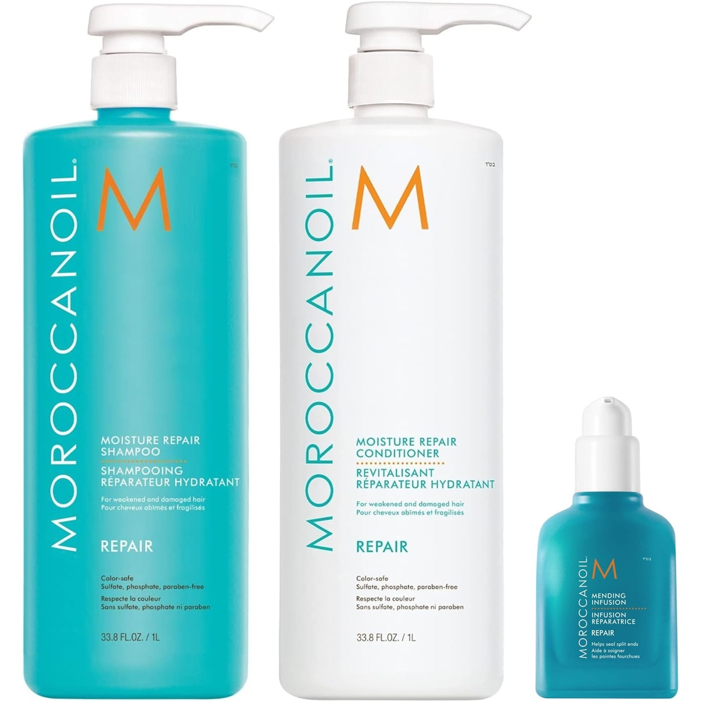 Shampoo Reparador 1000ml + Acondicionador+ Infusión Moroccanoil Repair