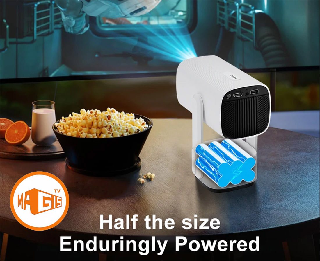 PROYECTOR PORTATIL 4K WIFI 6 PARLANTE POTENTE