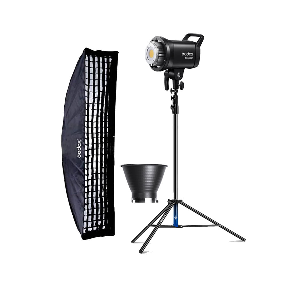 Luz Continua Godox SL60IID + Parante + Softbox FW35160