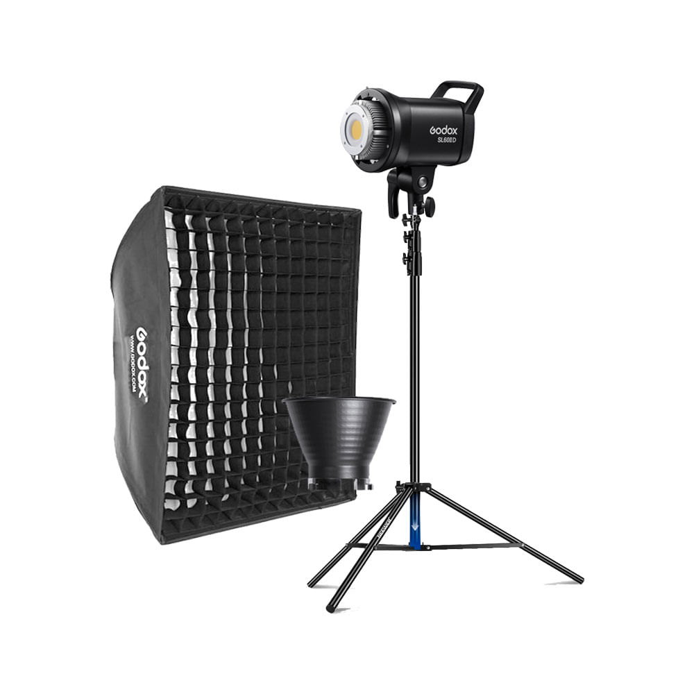 Luz Continua Godox SL60IID + Parante + Softbox FW6060