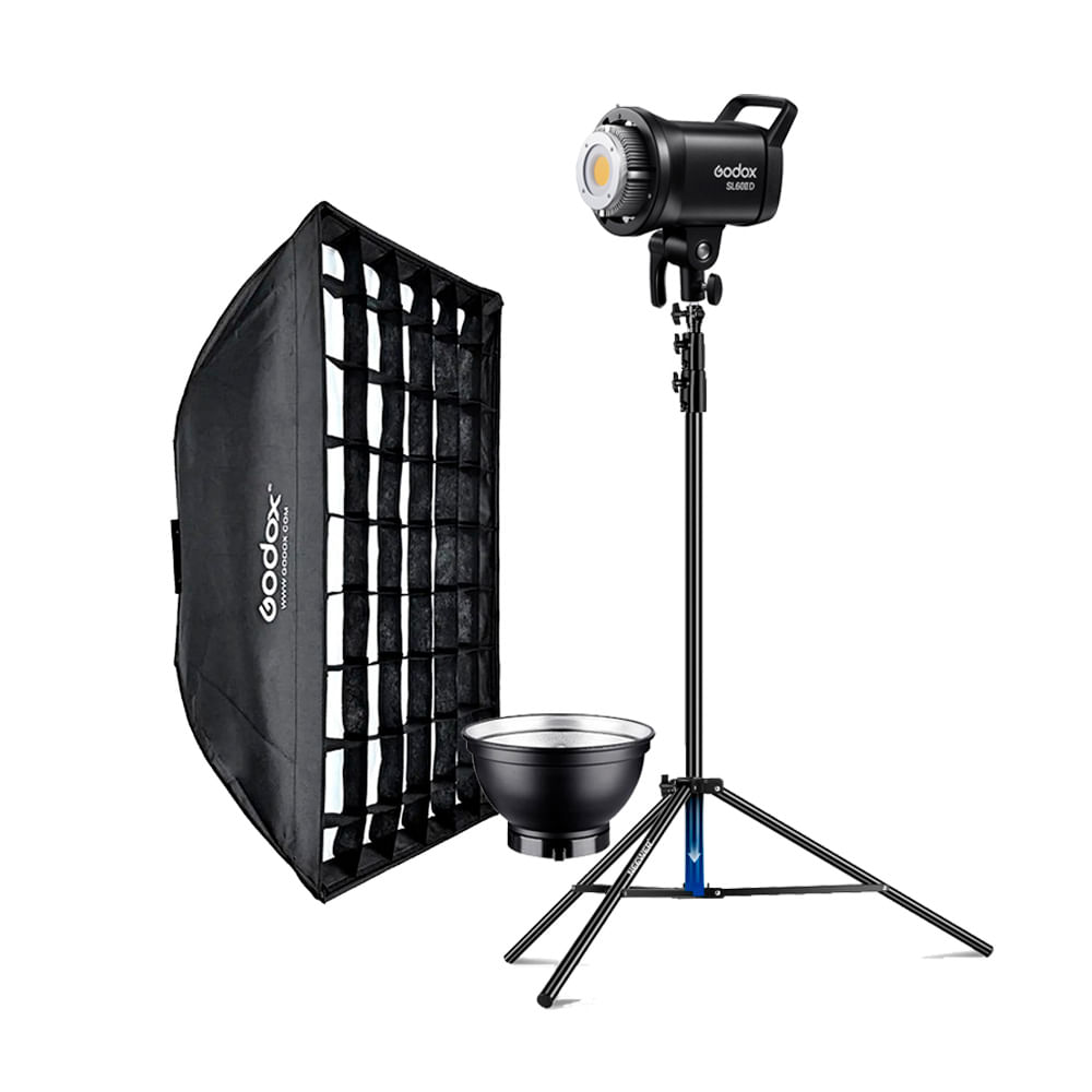 Combo Luz Continua Godox SL60IID + Parante + Softbox Godox F6090 (Gratis: Reflector)