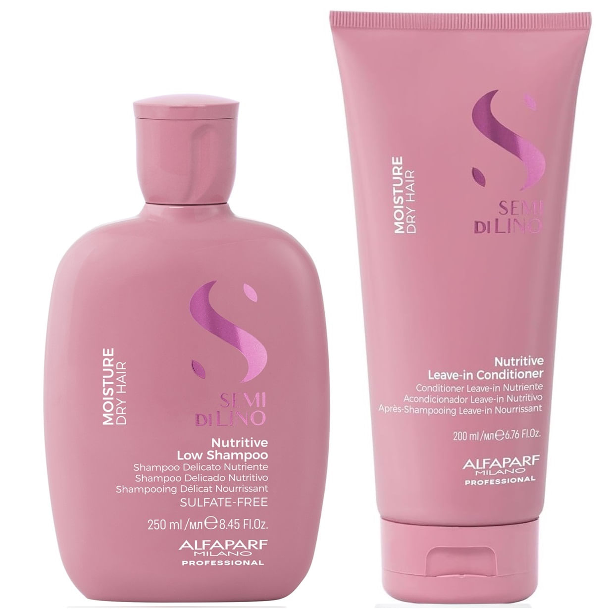 Shampoo Nutritivo Sin Sal 250ml + Acondicionador Alfaparf Moisture