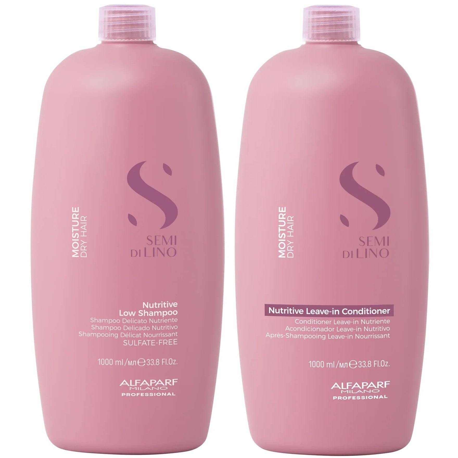 Shampoo Nutritivo Sin Sal 1000ml + Acondicionador Alfaparf Moisture