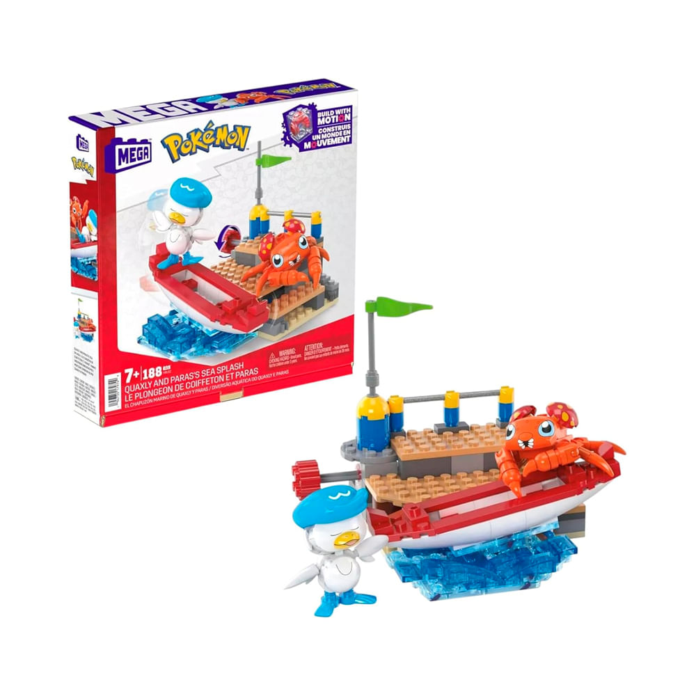 Mega Pokemon Quaxly Paras 188 Piezas