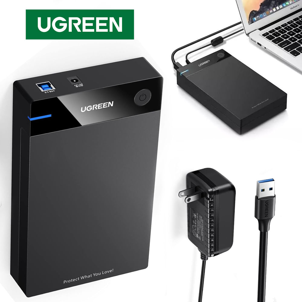 Case Disco Duro Externo Sata 3.5"" 2.5"" UGREEN HDD SATA III USB 3.0