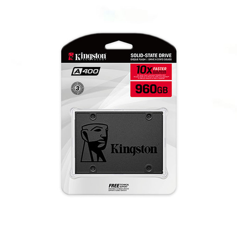 Unidad de Estado Solido Kingston A400, 960GB, SATA