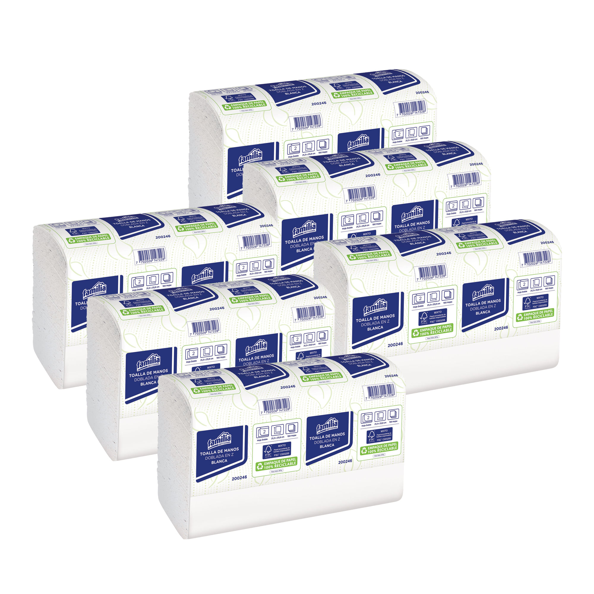 Papel Toalla Interfoliada Hoja Doble Tork Xpress® 6 paq x 150 hojas