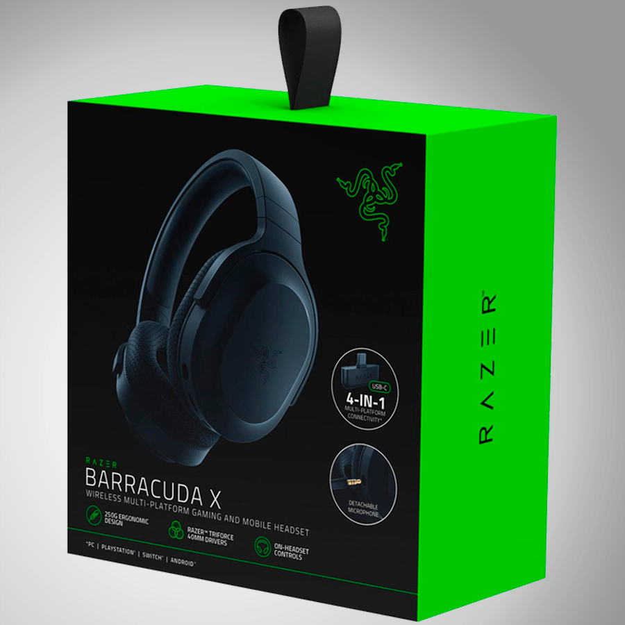 Audífonos Razer Barracuda X Wireless TriForce Multiplataforma NEGRO