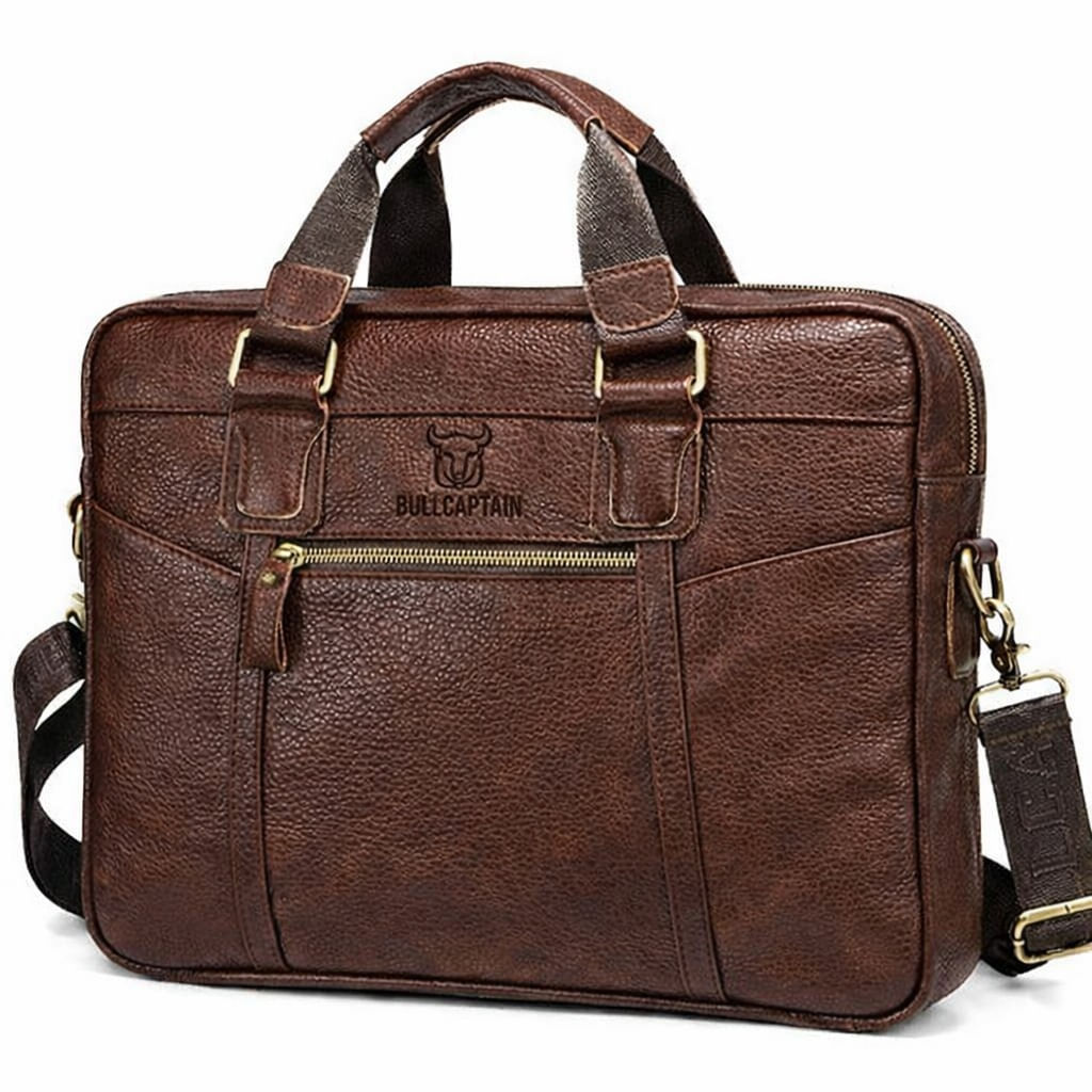 BullCaptain - Maletín de Cuero GWB-055-CF - Marrón