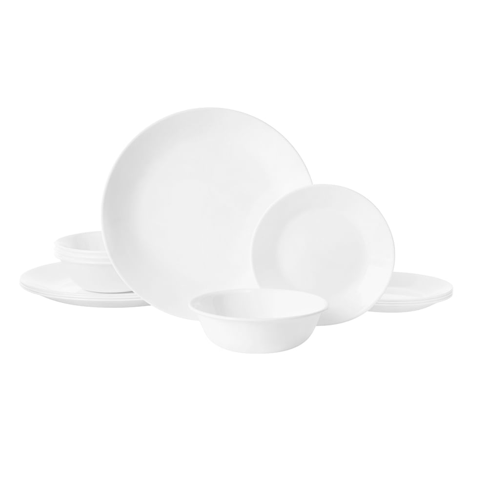 Vajilla Corelle 12 Piezas Mod. Redondo – Blanco – Sku300322