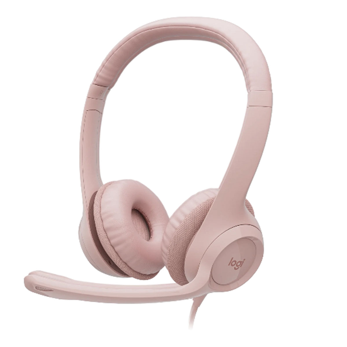 Audifono Logitech H390 con Microfono Usb Cable Rosado