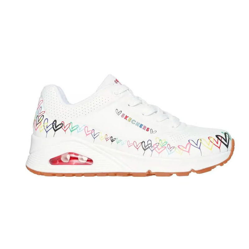 Zapatillas Para Mujer Urbanas Skechers Love All Around 177917WMLT Blanco