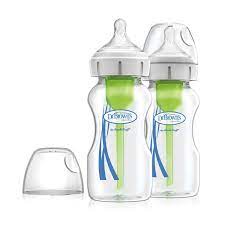 Set x2 unidades de Biberón de Vidrio Options+ Boca Ancha 9oz