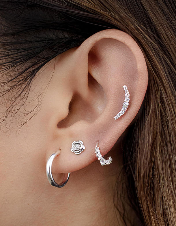 ARGOLLA TUBULAR PLATEADA - 1.8 CM