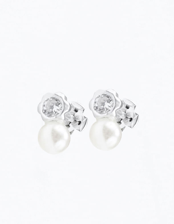 ARETE CIRCLE SHINE SILVER 4 MM PEARL