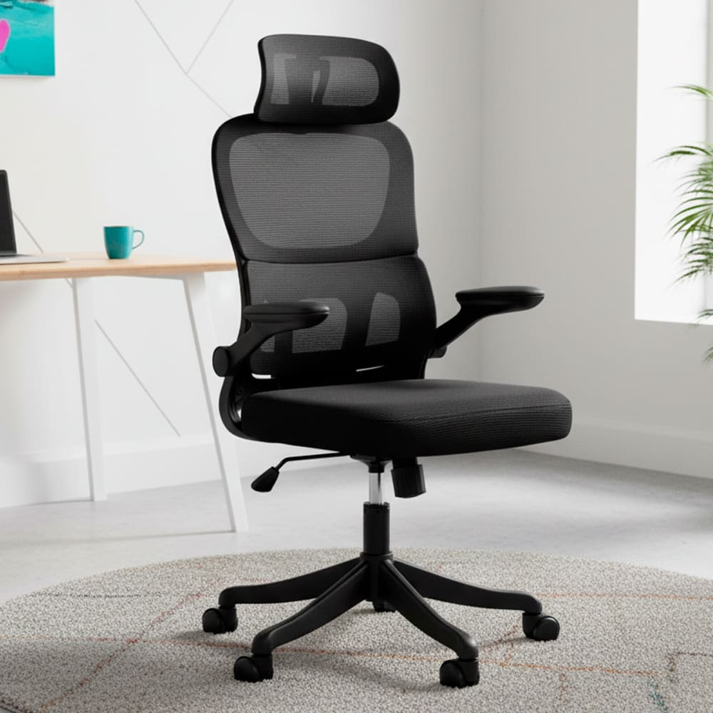Silla Ergonomica de Oficina Gerencial Komsum Turin Negro