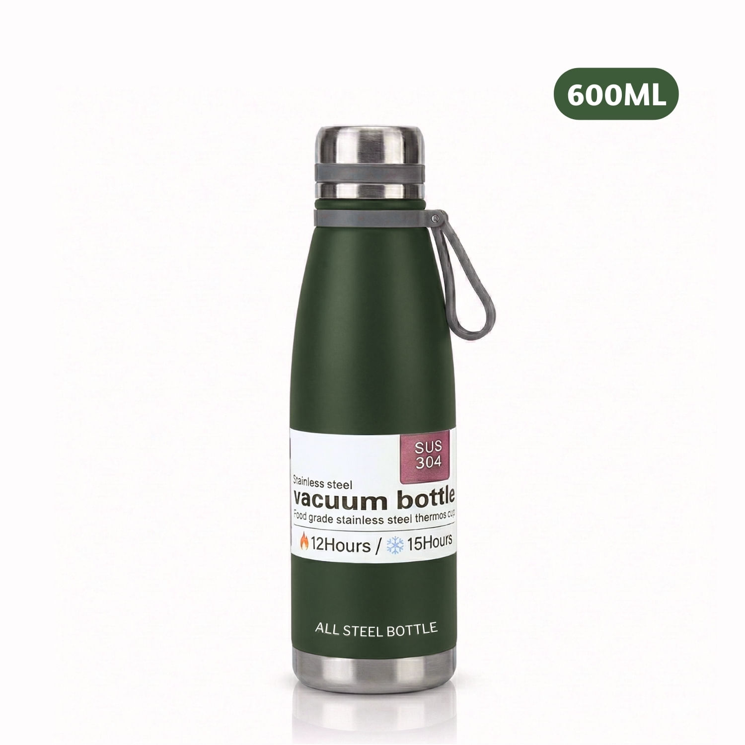 Termo Tomatodo de Acero Inoxidable con Filtro Para Té de 600 Ml Color Verde