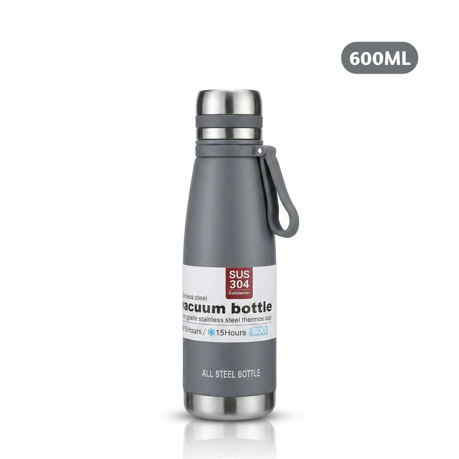 Termo Tomatodo de Acero Inoxidable con Filtro Para Té de 600 Ml Color Plomo