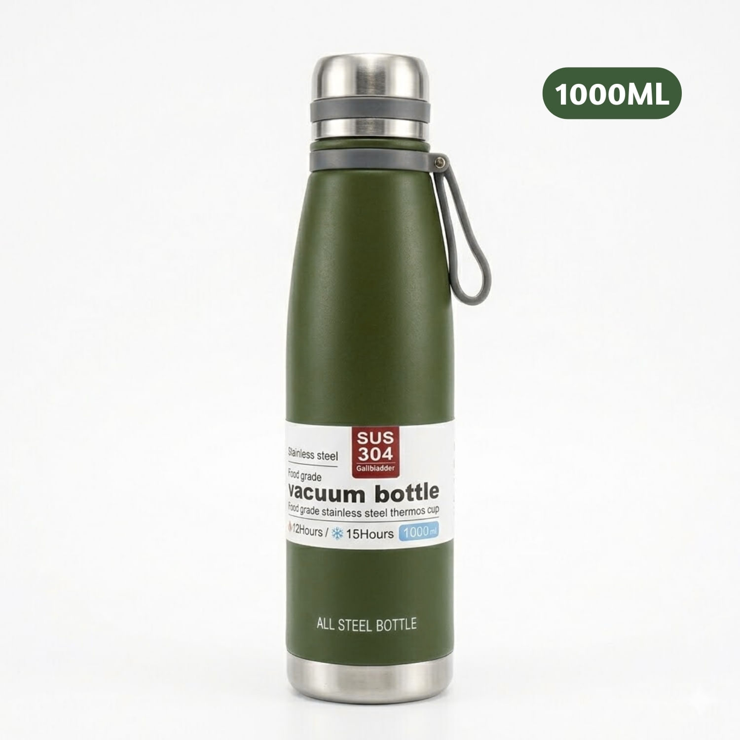 Termo Tomatodo de Acero Inoxidable con Filtro Para Té de 1 Litro Color Verde