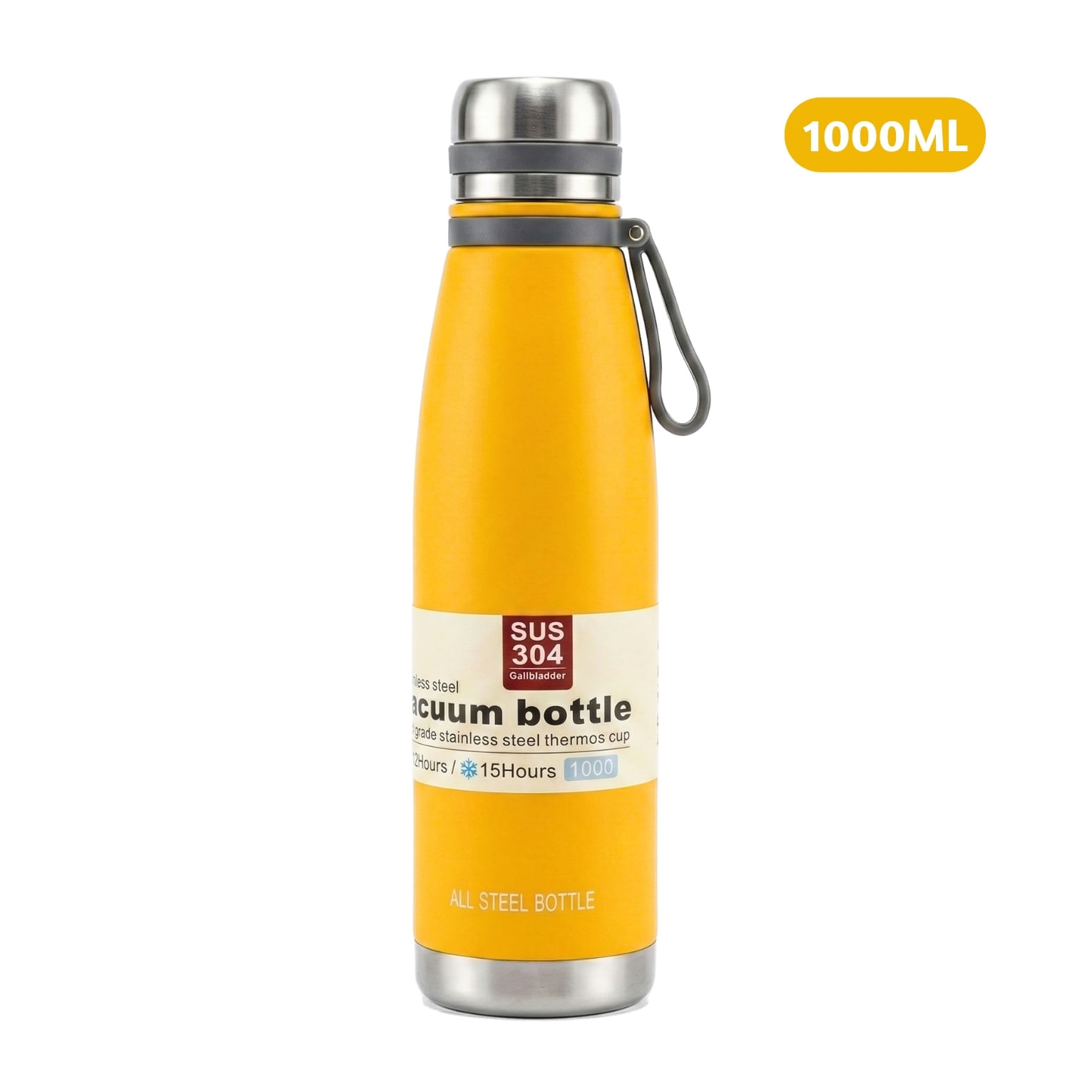 Termo Tomatodo de Acero Inoxidable con Filtro Para Té de 1 Litro Color Amarillo