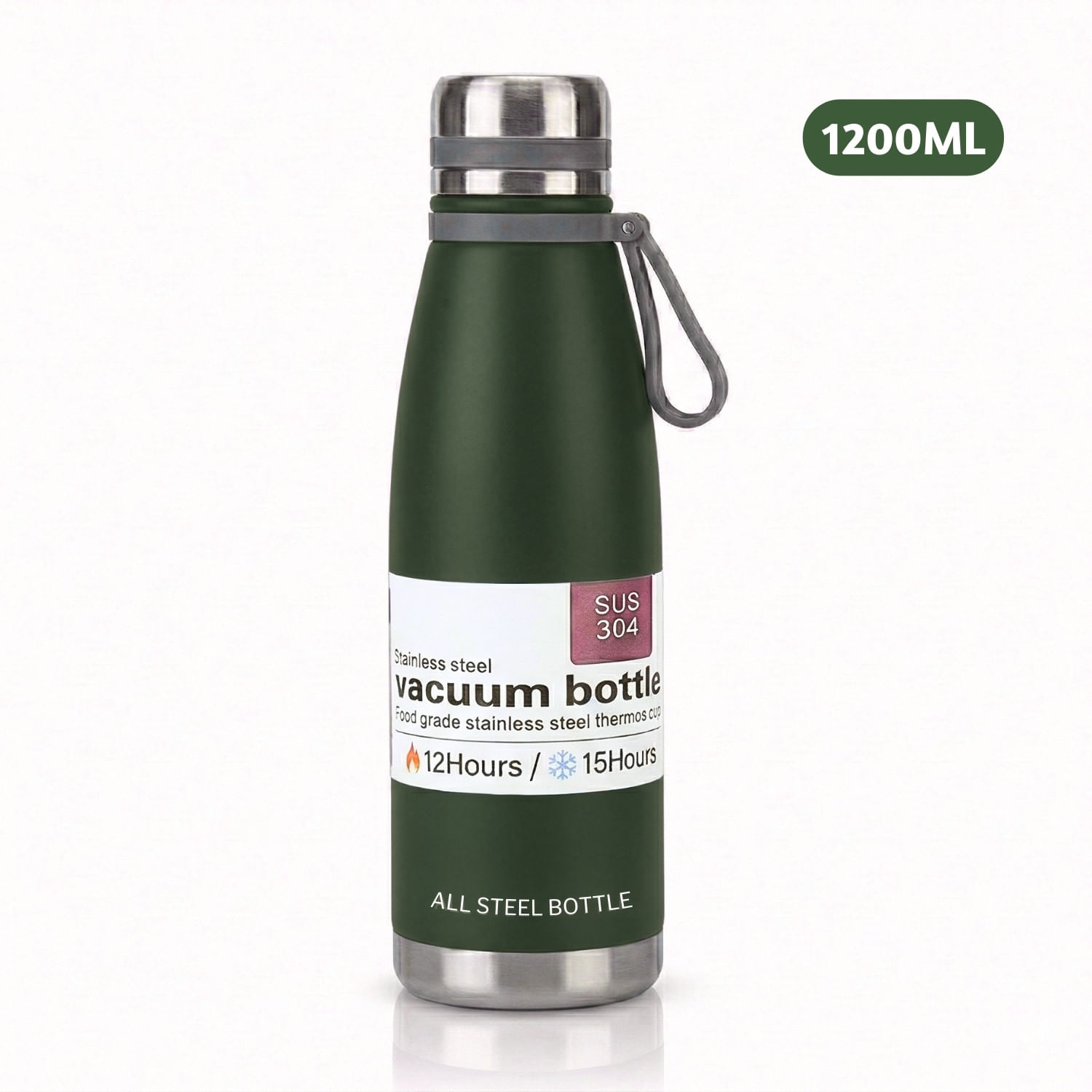 Termo Tomatodo de Acero Inoxidable con Filtro Para Té de 1.2 Litros Color Verde