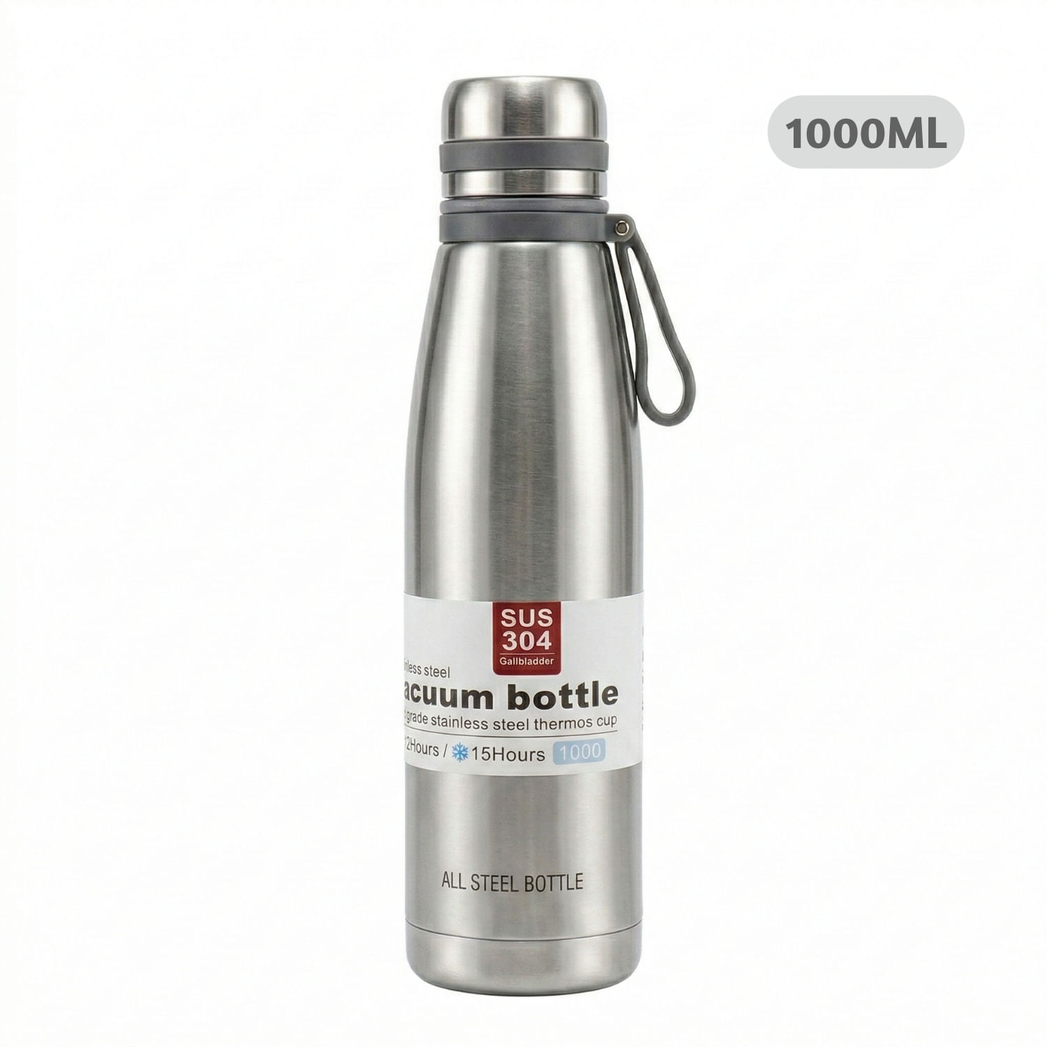 Termo Tomatodo De 1 Litro Acero Inoxidable Color Plateado