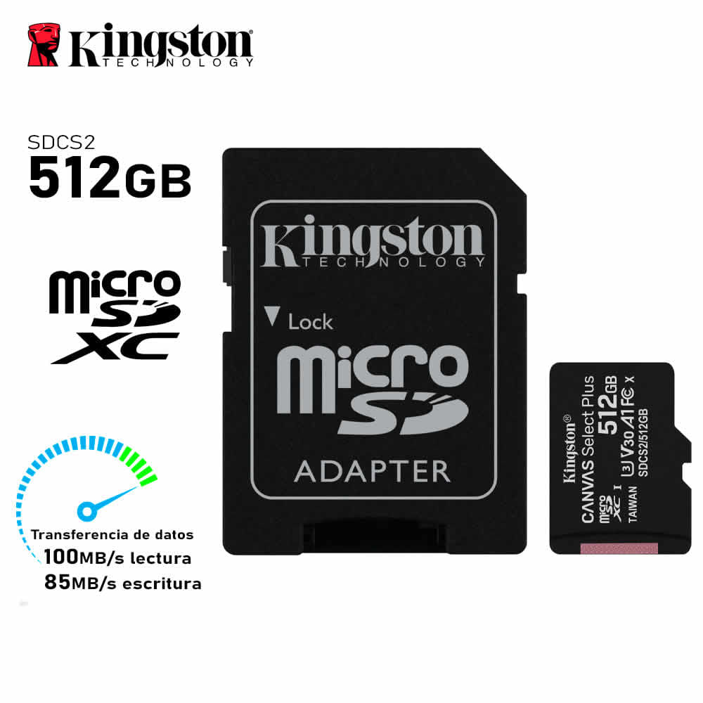 Memoria Micro SD Kingston Canvas Select 512GB