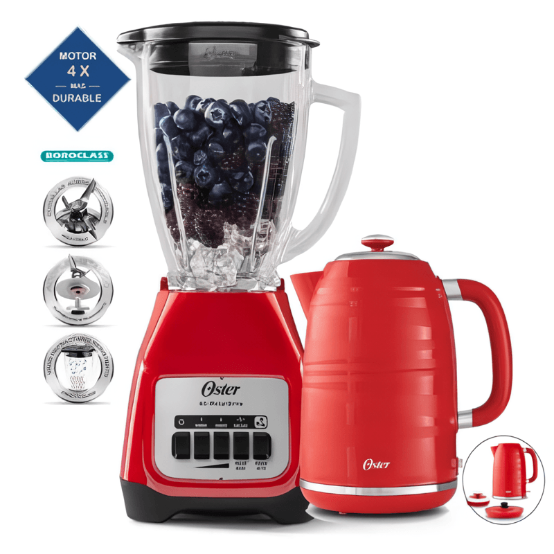 Combo Oster Licuadora BLSTKAG-RPB + Hervidor 4177R