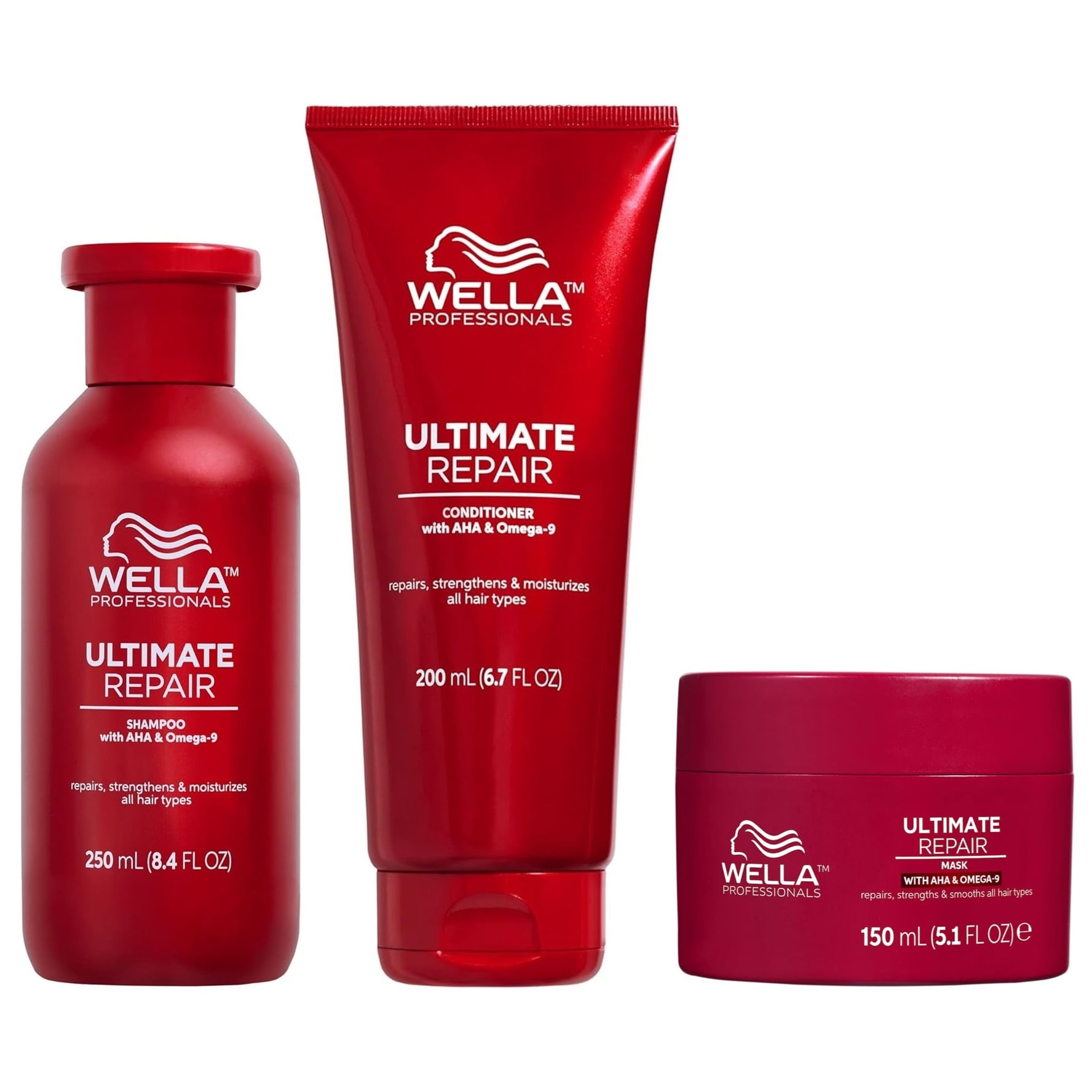Shampoo 250ml + Acondicionador + Mascarilla Wella Ultimate Repair