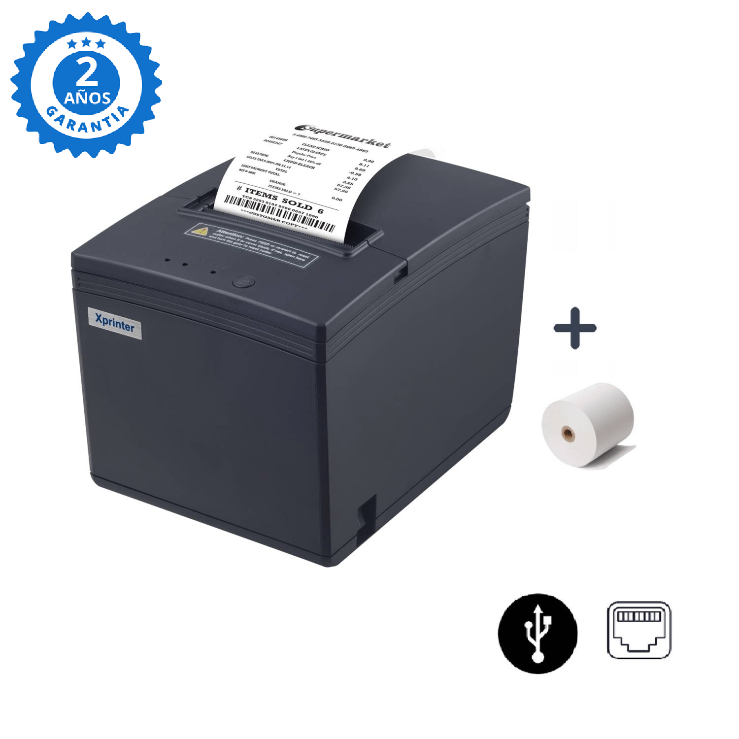 IMPRESORA TICKETERA TERMICA DE ESCRITORIO USB LAN 80MM E200L