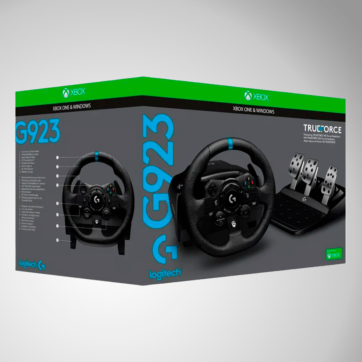 LOGITECH G923 VOLANTE Y PEDALES DE CARRERA PARA XBOX - PC