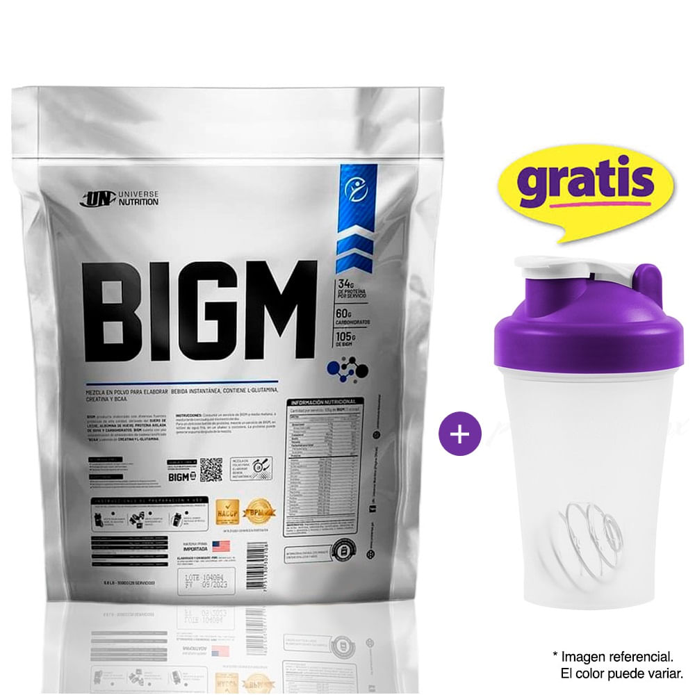 Ganador de Peso Bigm 5KG - Vainilla + Regalo Shaker