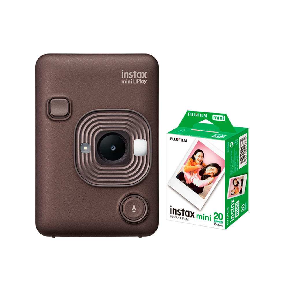 Camara Fujifilm Instax Mini LiPlay Bronze+ Pelicu x20 unid