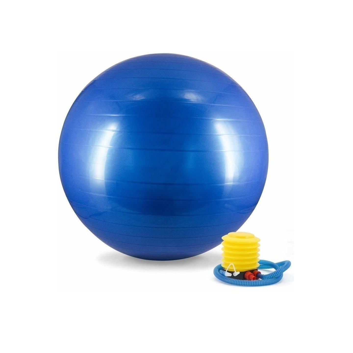 Pelota De Yoga - Pilates 85 Cm Importada C/ Inflador Azul