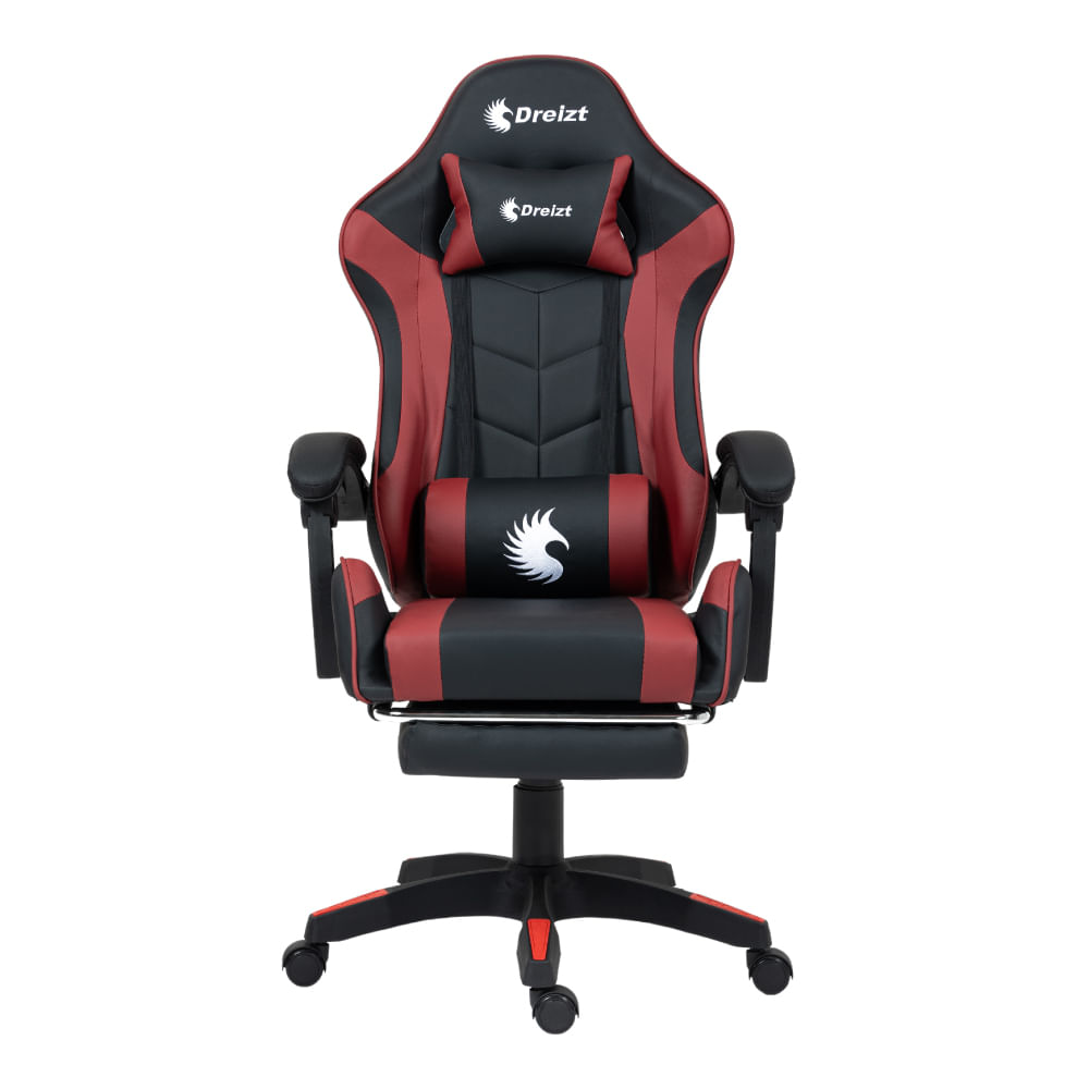 Silla Gamer Ergonómica Dreizt Shine Series Rojo Jam Con Posapies Reclinable