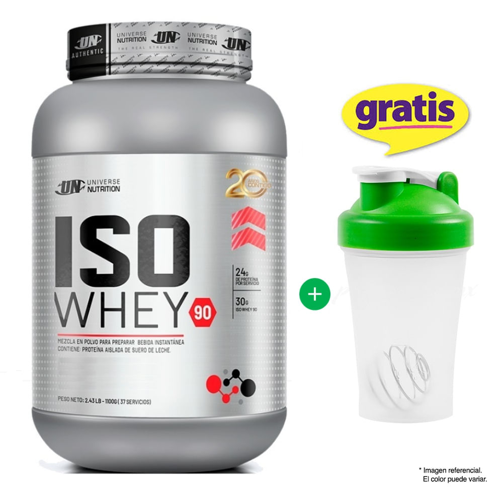 Proteína Universe Nutrition Iso Whey 90 1.1kg Chocolate + Shaker