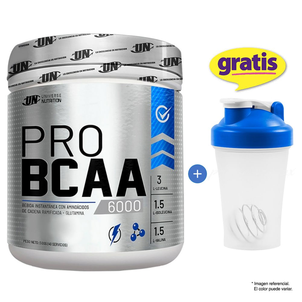 AMINOÁCIDO UNIVERSE NUTRITION PRO BCAA 6000 500 CITRUS PUNCH + SHAKER