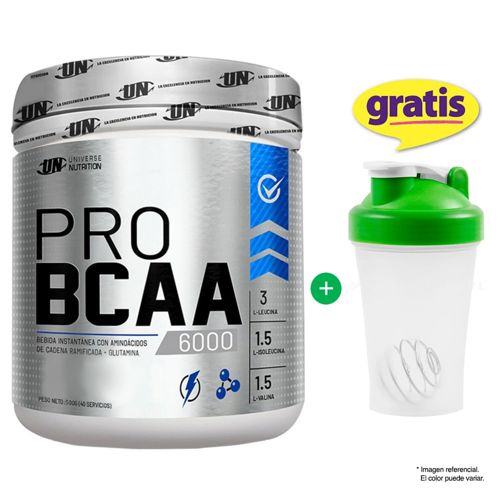 AMINOÁCIDO UNIVERSE NUTRITION PRO BCAA 6000 500 G FRUIT PUNCH + SHAKER