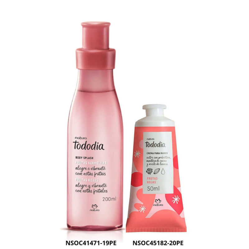 Set Natura Tododía Frutas Rojas Colonia y Crema de Manos