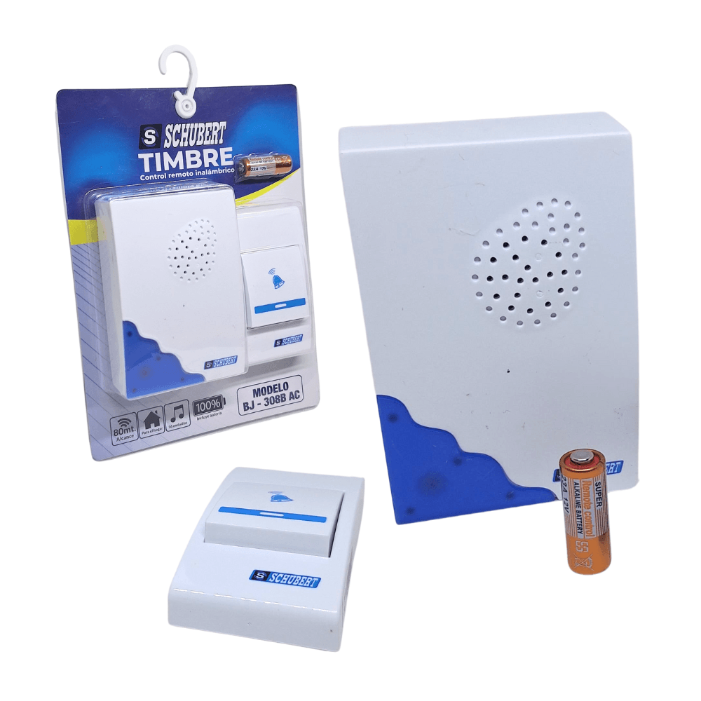 Timbre Inalambrico Portatil 80m SHUBERT BJ-308B AC