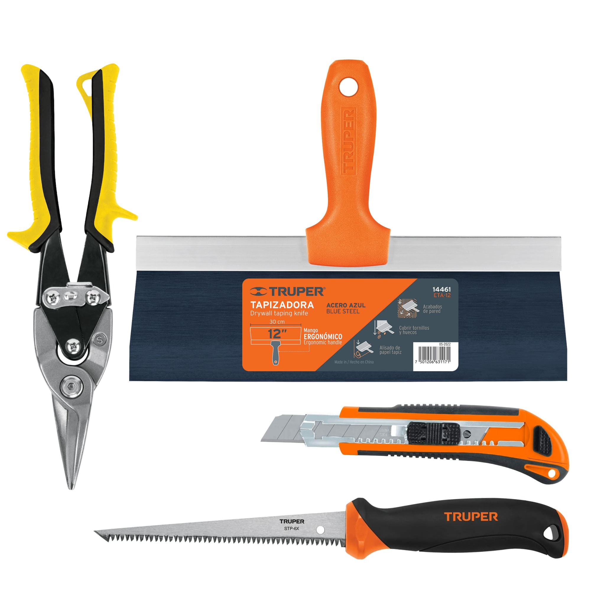 Herramientas para drywall tijera aviación espátula cutter serruchin