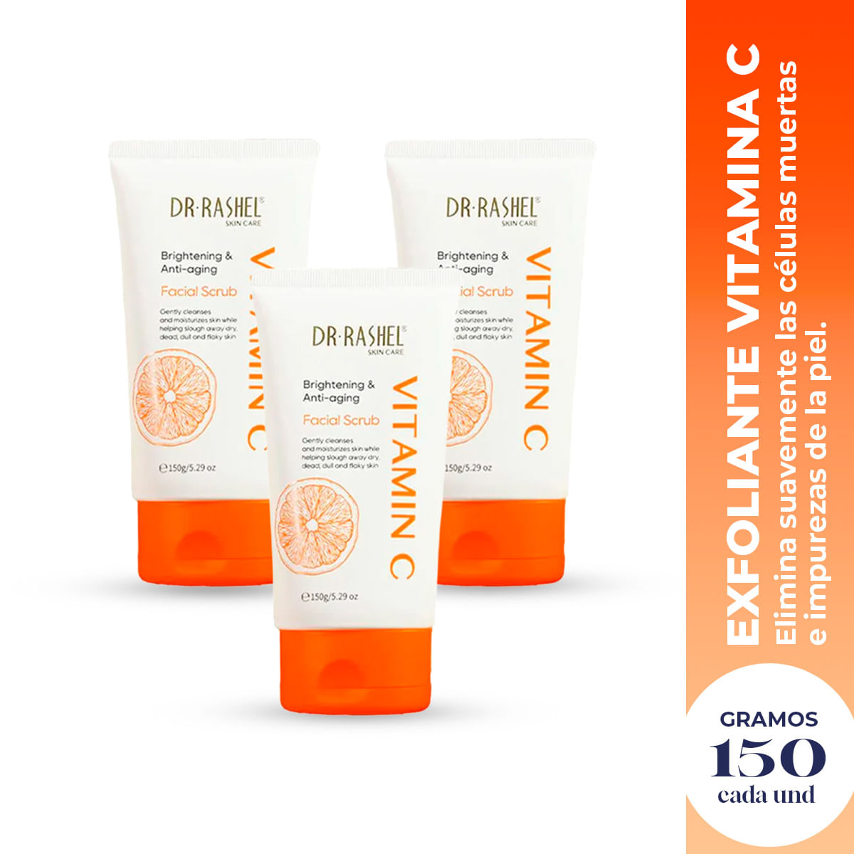 Exfoliante Facial De Vitamina C 150gr Dr Rashel 3 Und
