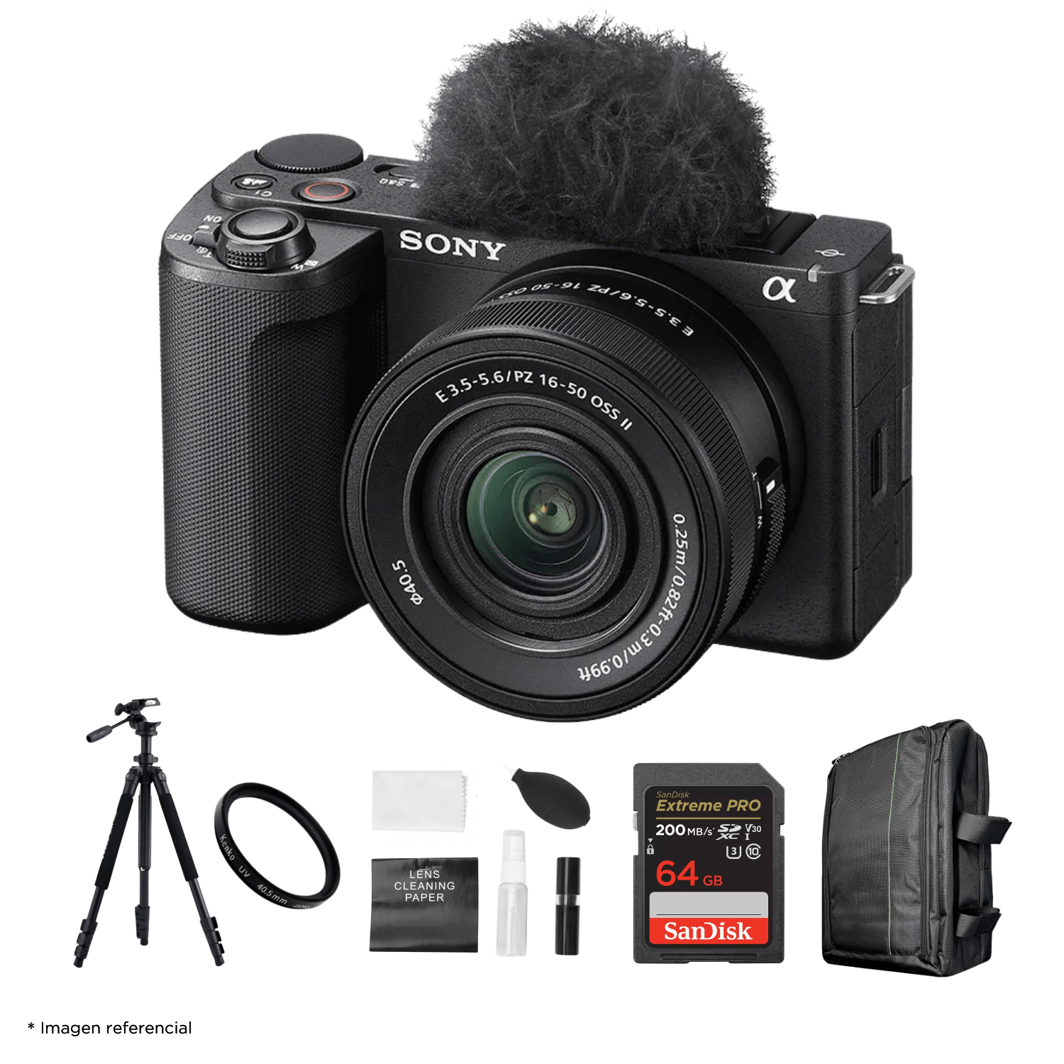 Cámara Sony ZV-E10 II Mirrorless + Lente 16-50mm II + Kit Ultimate