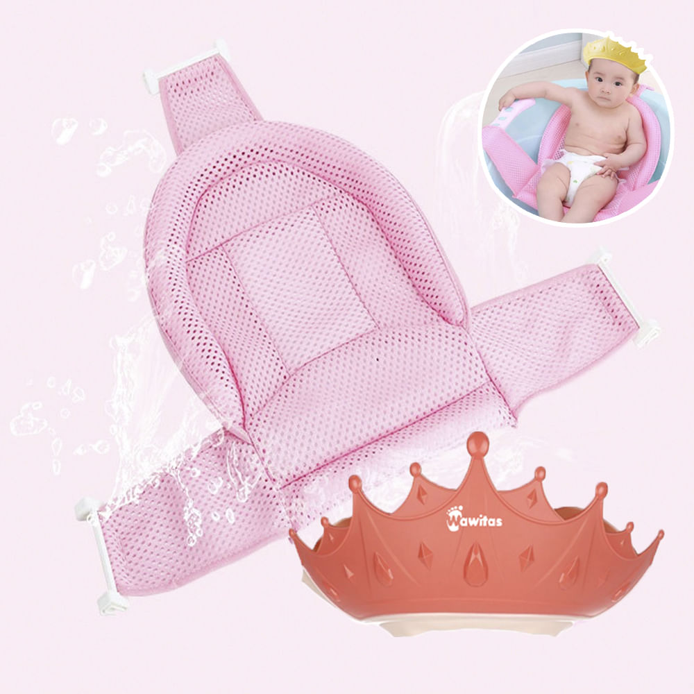 Pack Malla con Gorro de Baño Coronita Baby Froggie Rosado Para Bebe