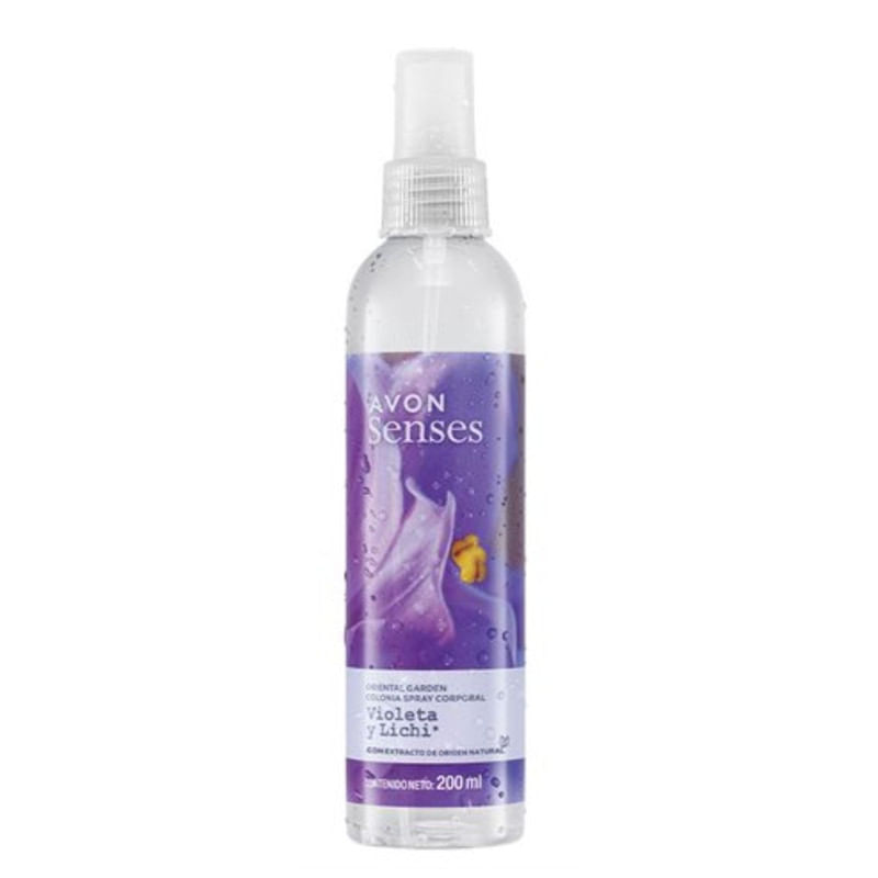 Spray Corporal Avon Senses Violeta y Lichi Femenino 200 ml