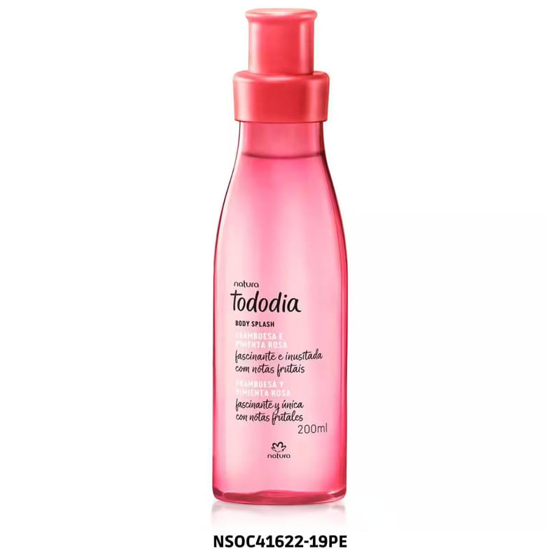 Colonia Natura Tododia Body Splash Frambuesa y Pimienta Rosa Femenina 200 ml