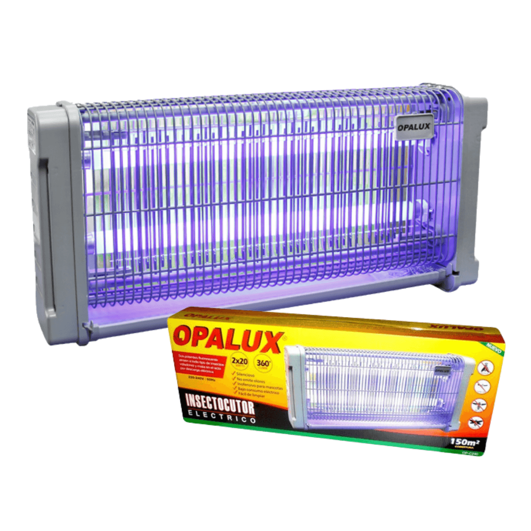 INSECTOCUTOR MATA MOSQUITOS, MOSCAS 40W 150M2 OPALUX OP-C240